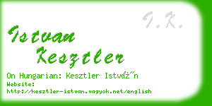 istvan kesztler business card